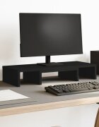 vidaXL Регулируема поставка за монитор черна 60x24x105 см