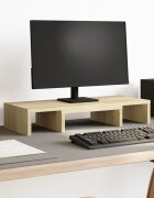 vidaXL Регулируема поставка за монитор сонома дъб 60x24x105 см