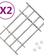 vidaXL Регулируеми решетки за прозорци 2 бр 1000-1500 мм