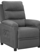 vidaXL Реклайнер стол светлосив текстил