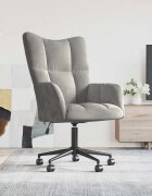vidaXL Релакс стол светлосив кадифе