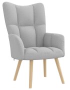 vidaXL Релаксиращ стол Cloud Grey Fabric