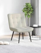 vidaXL Релаксиращ стол Cream 64x74x84 cm кадифе