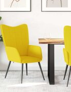 vidaXL Релаксиращ стол горчица жълто плат