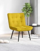 vidaXL Релаксиращ стол жълт 64x74x84 cm кадифе