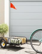 vidaXL Ремарке за велосипед черно 122x53x31 см желязо