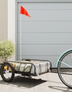 vidaXL Ремарке за велосипед черно 126x63x34 см желязо