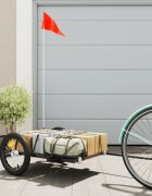 vidaXL Ремарке за велосипед черно 126x63x34 см желязо