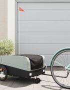 vidaXL Ремарке за велосипед черно и сиво 45 кг желязо