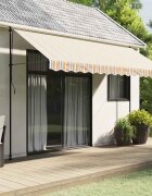 vidaXL Replacement Fabric for Awning Valance Multicolour Stripe 4 m - Untranslated