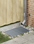 vidaXL Решетка Сребристо 60 x 40 x 2 cm Горещо поцинкована стомана