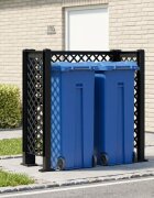 vidaXL Решетка за боклук Антрацит 123 x 47 x 114 см ПП