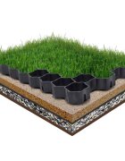 vidaXL Решетки за трева 16 бр черни 60x40x3 см пластмаса