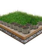 vidaXL Решетки за трева 16 бр зелени 60x40x3 см пластмаса