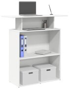 vidaXL Рецепционно бюро бяло 100x40x104 см инженерно дърво