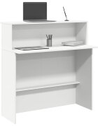 vidaXL Рецепционно бюро бяло 100x50x1035 см инженерно дърво
