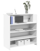 vidaXL Рецепционно бюро бяло 100x50x1035 см инженерно дърво