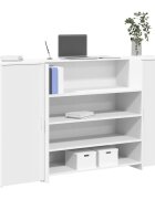 vidaXL Рецепционно бюро бяло 180x50x1035 см инженерно дърво