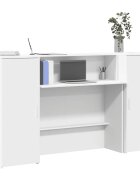 vidaXL Рецепционно бюро бяло 180x50x1035 см инженерно дърво