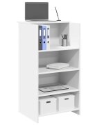 vidaXL Рецепционно бюро бяло 55x50x1035 см инженерно дърво