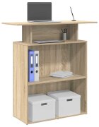vidaXL Рецепционно бюро дъб сонома 100x40x104 см инженерно дърво