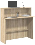 vidaXL Рецепционно бюро дъб сонома 100x50x1035 см инженерно дърво