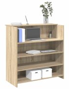 vidaXL Рецепционно бюро дъб сонома 100x50x1035 см инженерно дърво