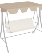 vidaXL Резервен сенник за градинска люлка бежов 150/130x105/70 см