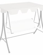 vidaXL Резервен сенник за градинска люлка бял 150/130x105/70 см