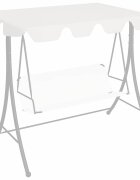 vidaXL Резервен сенник за градинска люлка бял 188/168x145/110 см
