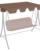 vidaXL Резервен сенник за градинска люлка кафяв 150/130x105/70 см