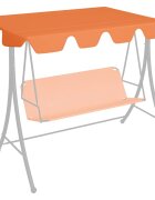 vidaXL Резервен сенник за градинска люлка оранжев 150/130x105/70 см