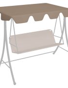 vidaXL Резервен сенник за градинска люлка таупе 150/130x105/70 см