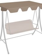 vidaXL Резервен сенник за градинска люлка таупе 188/168x145/110 см