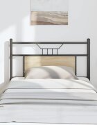 vidaXL Резервна табла за легло Дъб Сонома 80 cm Изработена дървесина и стомана