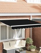vidaXL Резервно платнище за тента за 35x25 м Черно Полиестер