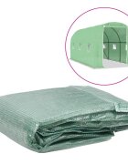 vidaXL Резервно покривало за парник (9 м²) 200x450x200 см зелено