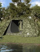 vidaXL Риболовна палатка с покрив Камуфлаж 514 x 465 x 187 см