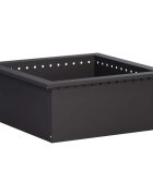 vidaXL Ринг за огнище Черно 60 x 60 x 25 см Стомана