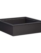 vidaXL Ринг за огнище Черно 80 x 80 x 25 см Стомана