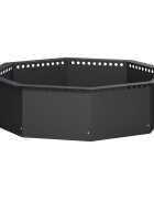 vidaXL Ринг за огнище Черно 90 x 90 x 25 см Стомана