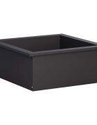 vidaXL Ринг за огнище Черно 90 x 90 x 25 см Стомана