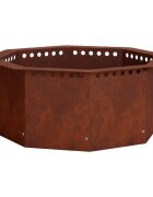 vidaXL Ринг за огнище Ръждясало 60 x 60 x 25 см Кортенова стомана