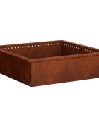 vidaXL Ринг за огнище Ръждясало 80 x 80 x 25 см Кортенова стомана