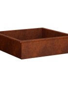vidaXL Ринг за огнище Ръждясало 90 x 90 x 25 см Кортенова стомана