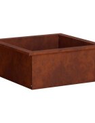 vidaXL Ринг за огнище Ръждясало 90 x 90 x 25 см Кортенова стомана