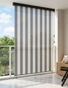 vidaXL Ролетна щора Антрацит и бяло 120 x 250 cm Текстил и Алуминий