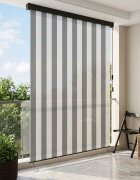 vidaXL Ролетна щора Антрацит и бяло 140 x 250 cm Текстил и Алуминий