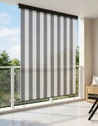 vidaXL Ролетна щора Антрацит и бяло 180 x 250 cm Текстил и Алуминий