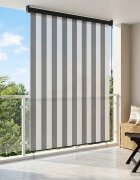 vidaXL Ролетна щора Антрацит и бяло 80 x 250 cm Текстил и Алуминий